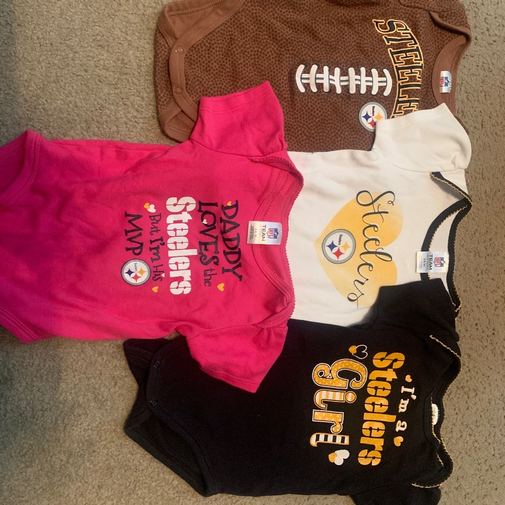 Steelers 3-6 Month onesies